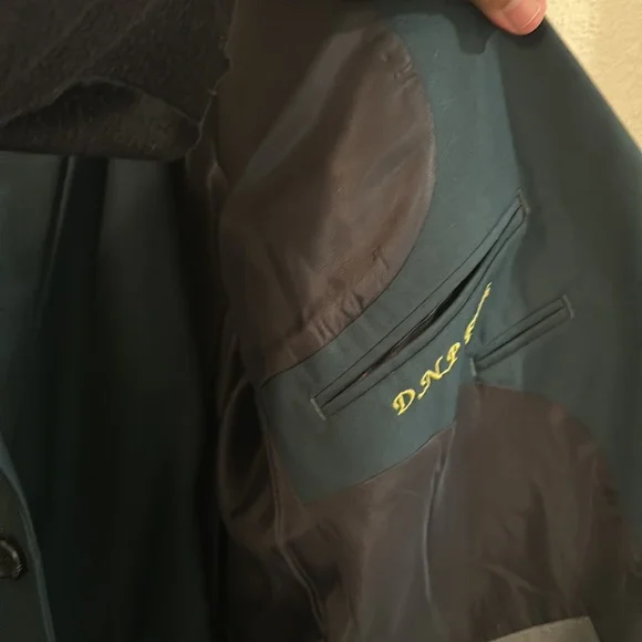 Forest green suit 46R wool blend - Picture 9 of 11